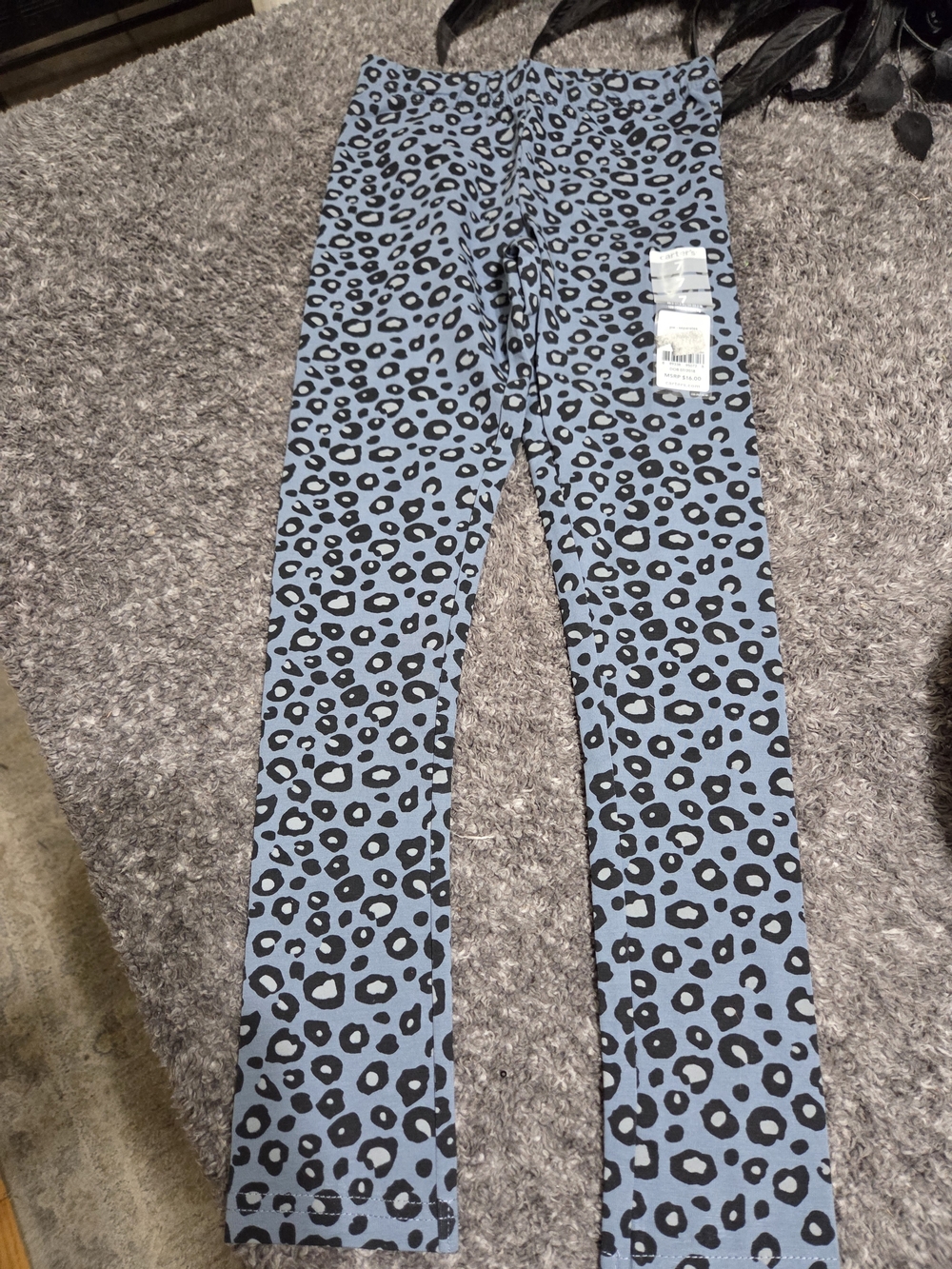 Carter's Light Blue Leopard Print Kids Leggings